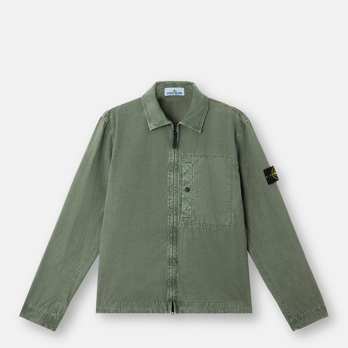 Green Brushed Organic Cotton Canvas Jacket main product photo