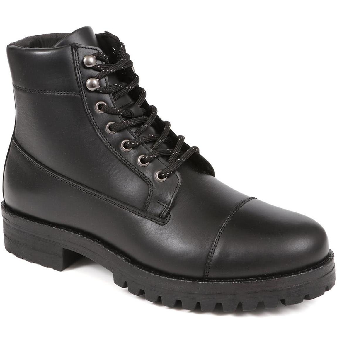 Leather Lace-Up Boots main product photo