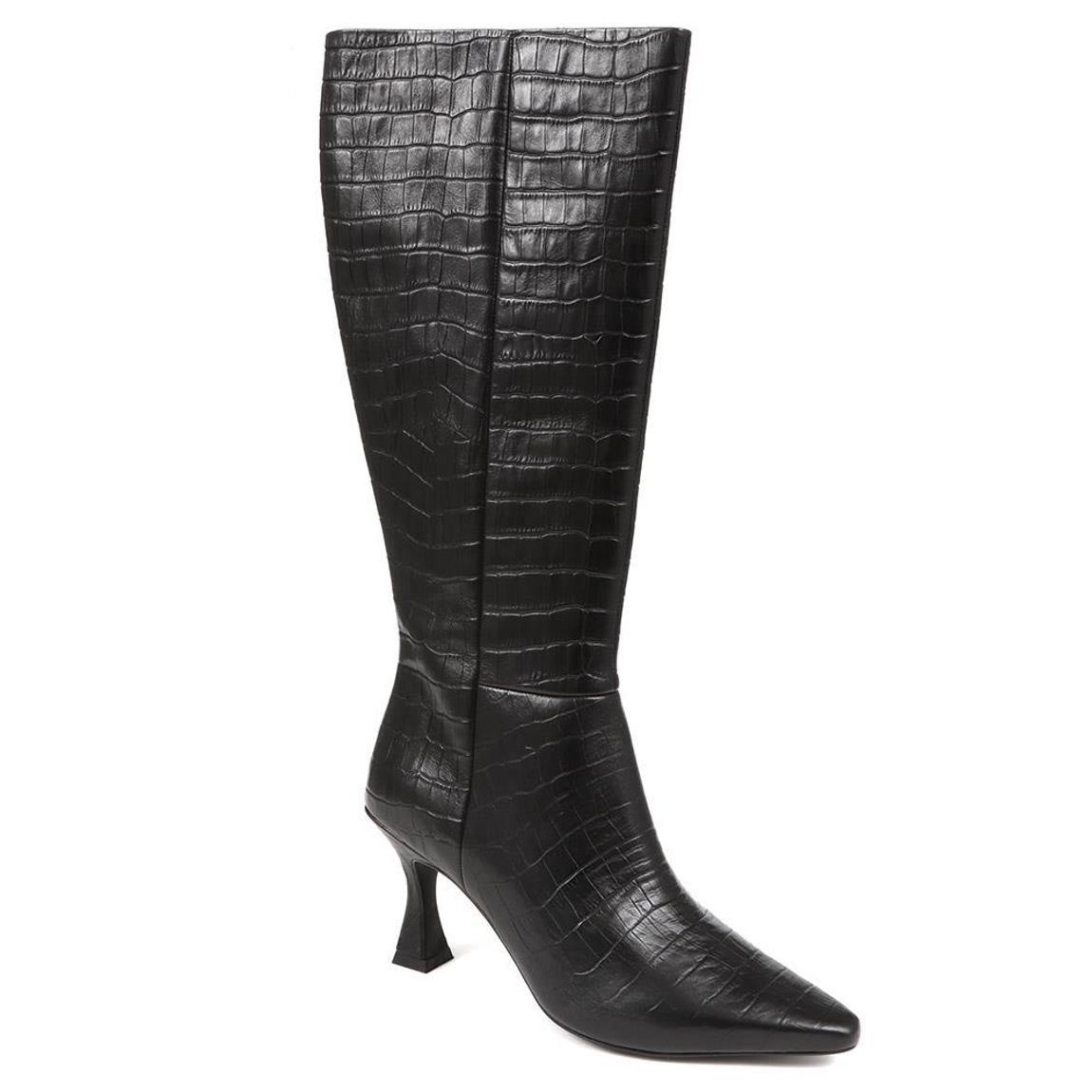 Knee-High Leather Heeled Boots main product photo