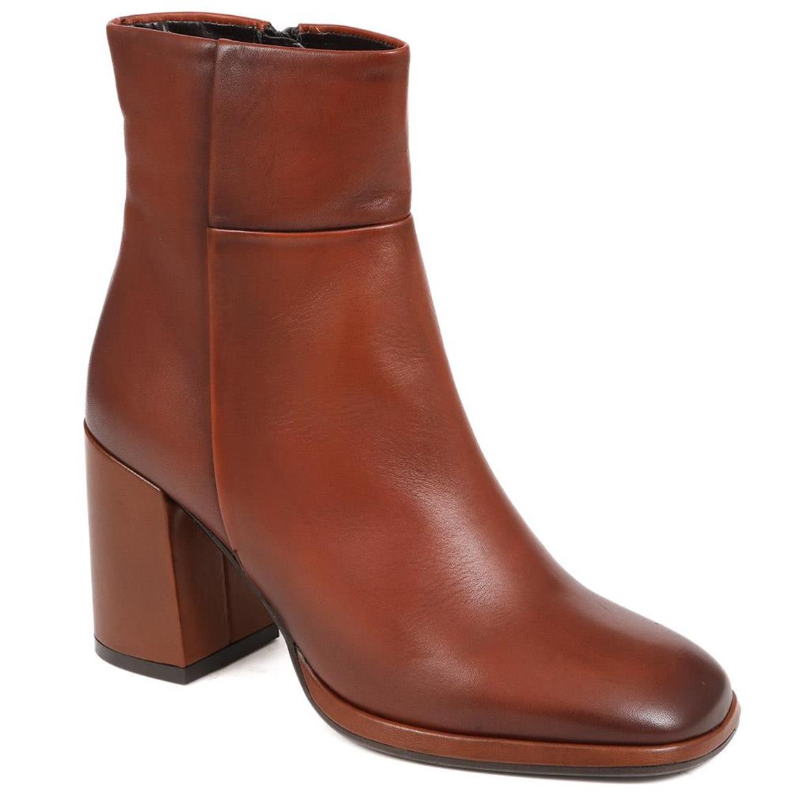 Clarabella Leather Heeled Ankle Boots main product photo