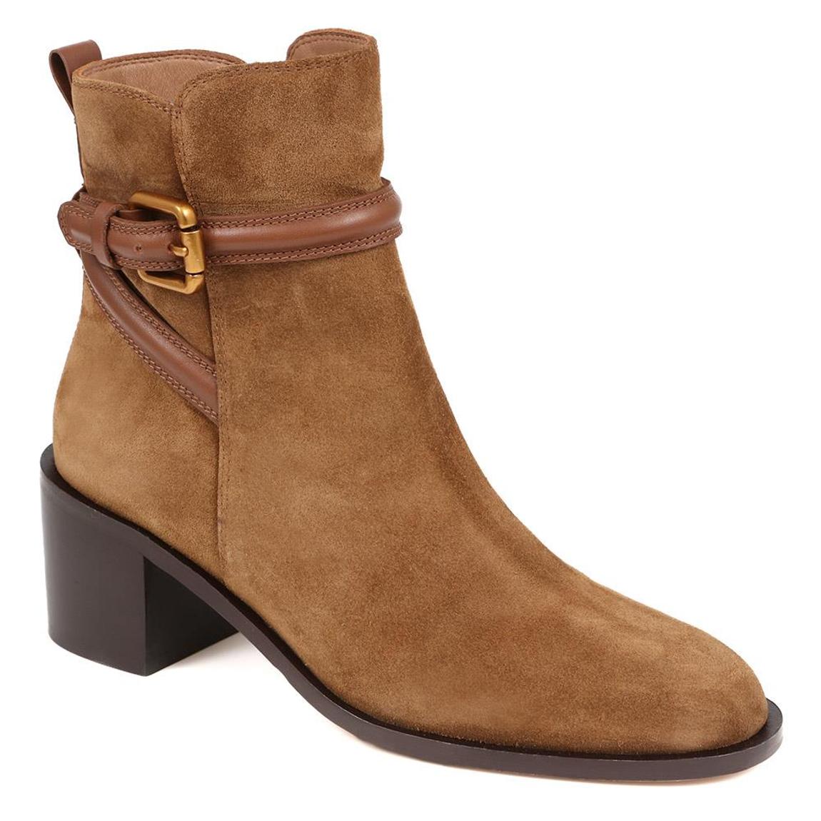 Lisabet Leather Buckle Strap Ankle Boots main product photo