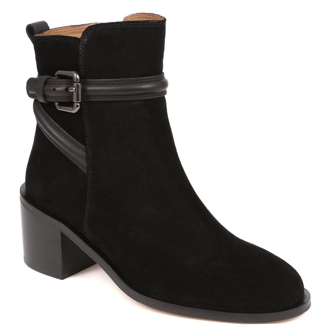Lisabet Leather Buckle Strap Ankle Boots main product photo