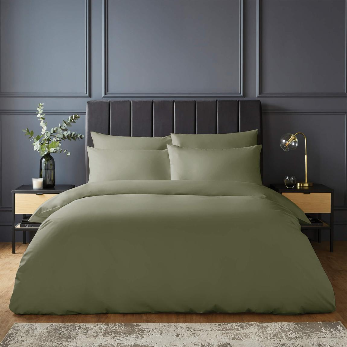 Silentnight Pure Cotton 200TC Duvet Cover Set - Sage - King main product photo