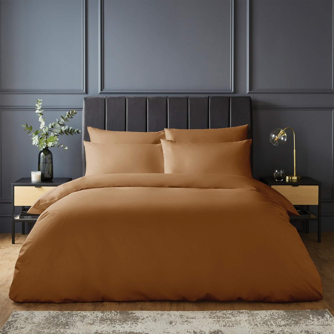 Silentnight Pure Cotton 200TC Duvet Cover Set - Terracotta - Super King main product photo