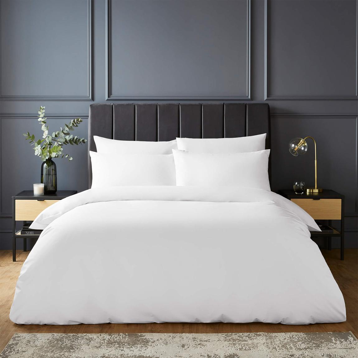 Silentnight Pure Cotton 200TC Duvet Cover Set - White - Super King main product photo