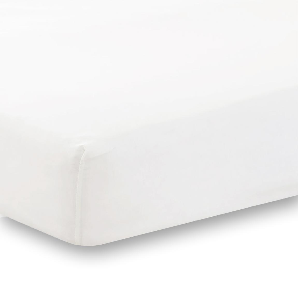 Charlotte Thomas Poetry Plain Double Fitted Sheet - White main product photo