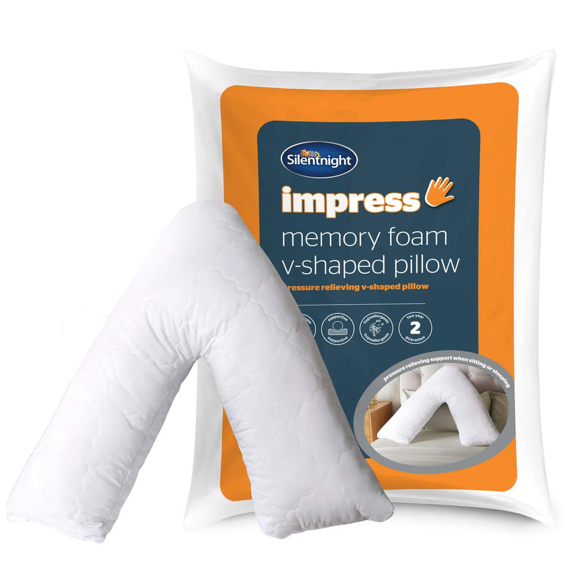 Silentnight Impress Memory Foam V Shape Pillow main product photo