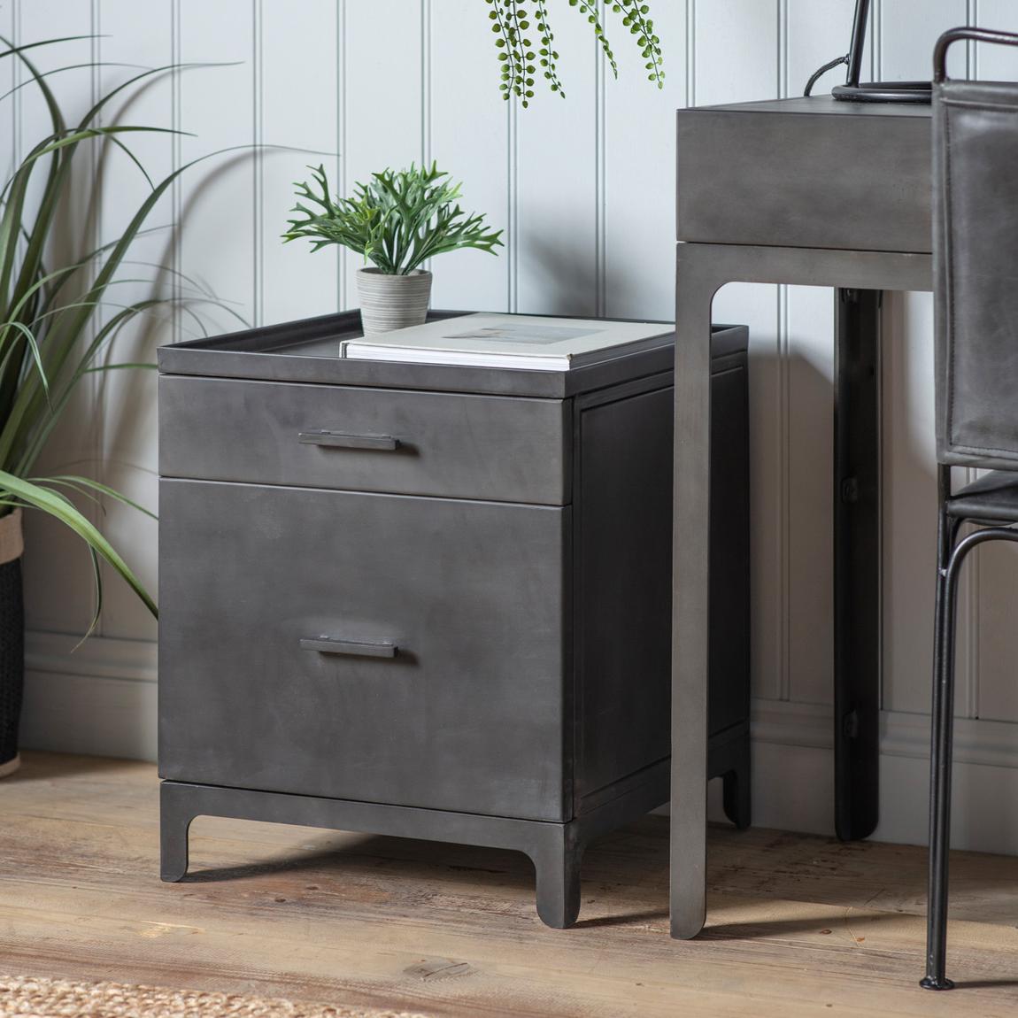 Everett 2 Drawer Side Table 430x450x530mm main product photo