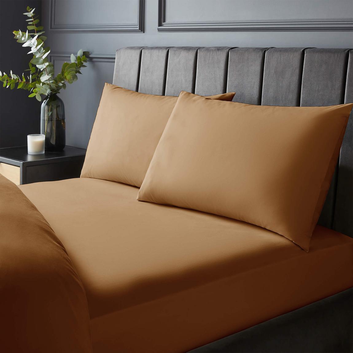 Silentnight Pure Cotton Pillowcase Pair - Terracotta main product photo