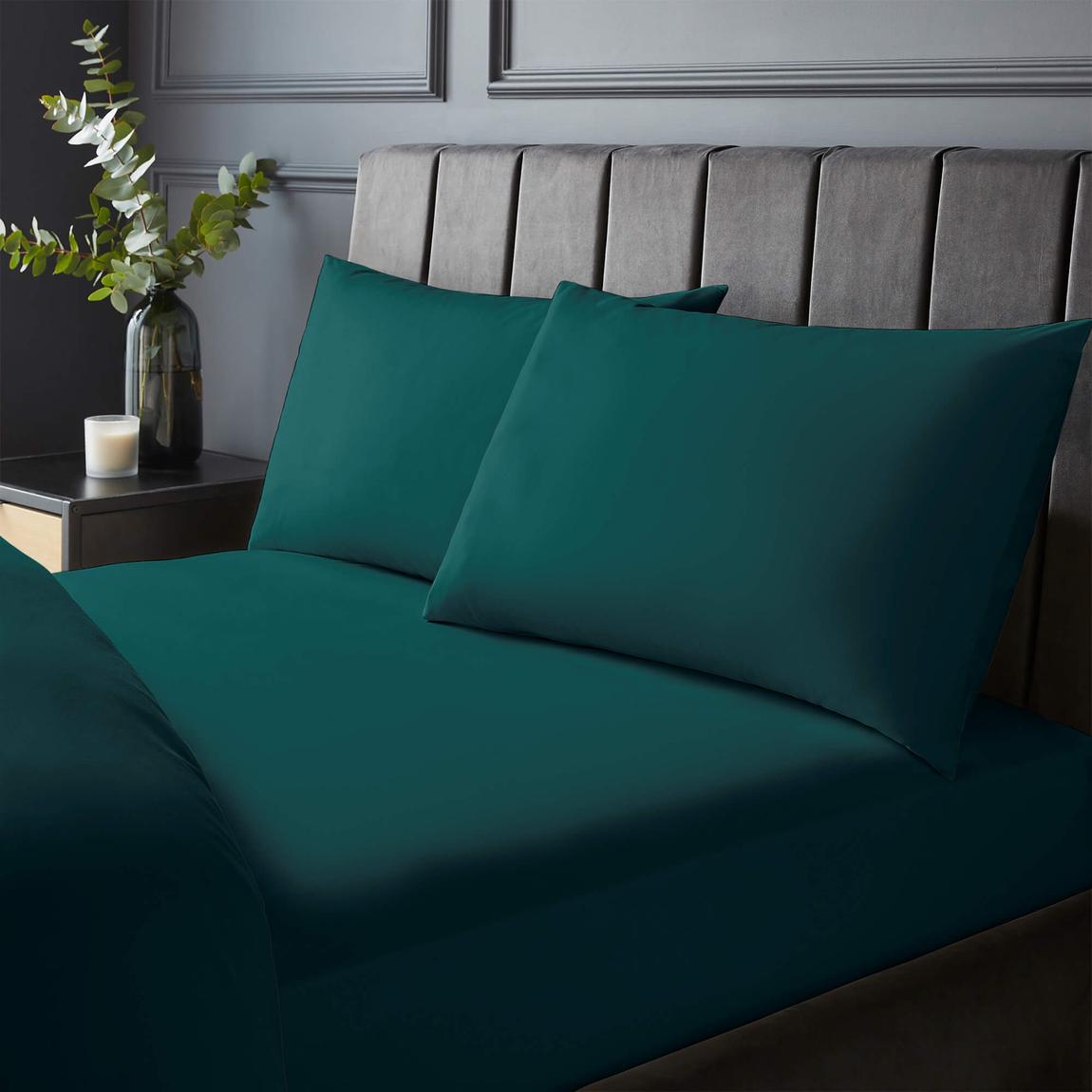 Silentnight Pure Cotton Pillowcase Pair - Teal main product photo