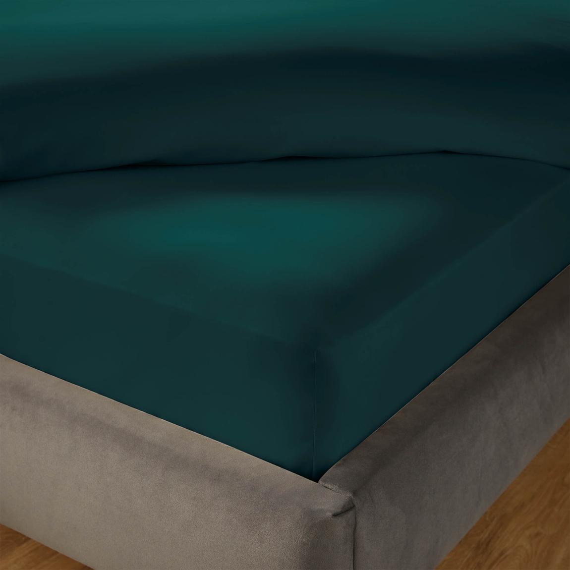 Silentnight Pure Cotton Extra Deep Fitted Sheet - Teal - Super King main product photo