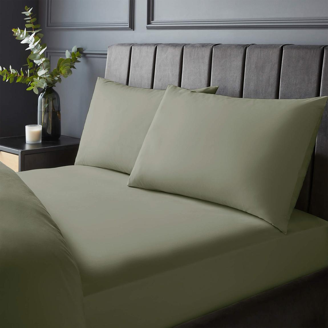 Silentnight Pure Cotton Pillowcase Pair - Sage main product photo