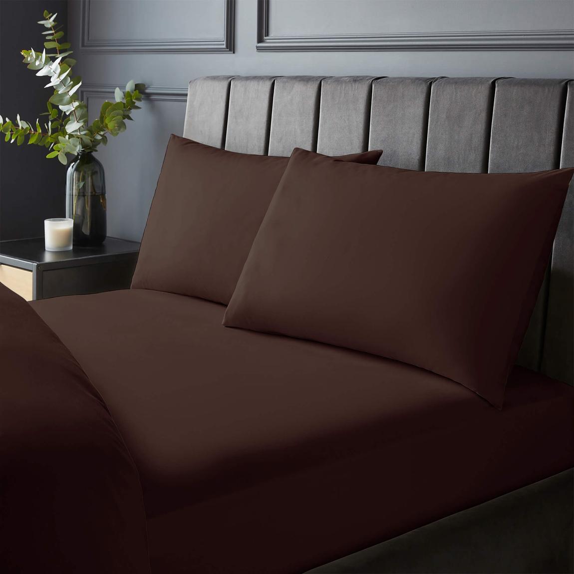 Silentnight Pure Cotton Pillowcase Pair - Deep Plum main product photo