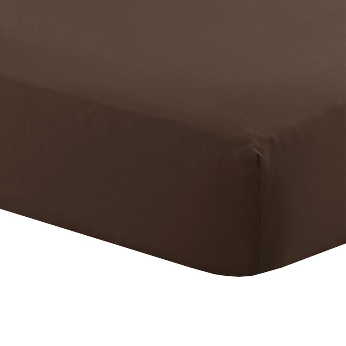 Charlotte Thomas Poetry Plain Double Fitted Sheet - Chocolate main product photo