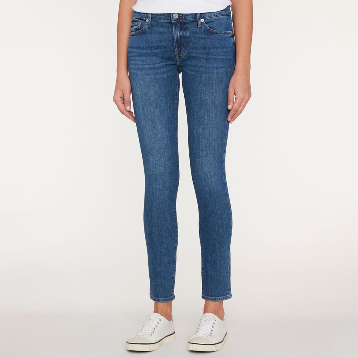 Blue Slim Fit Crop Stretch Jeans main product photo