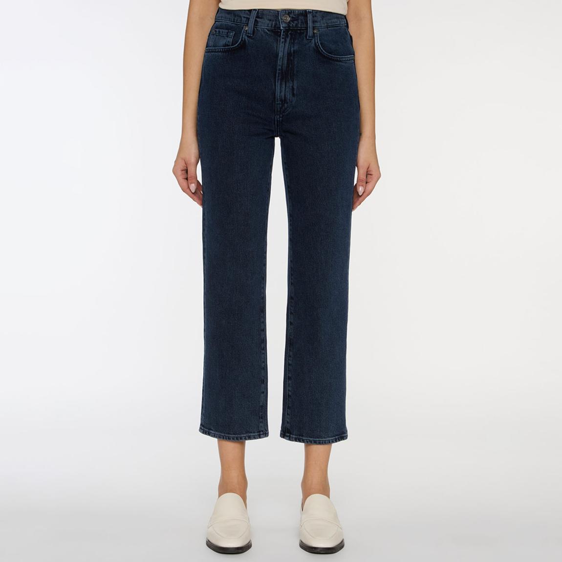 Navy Straight Crop Stretch Jeans main product photo