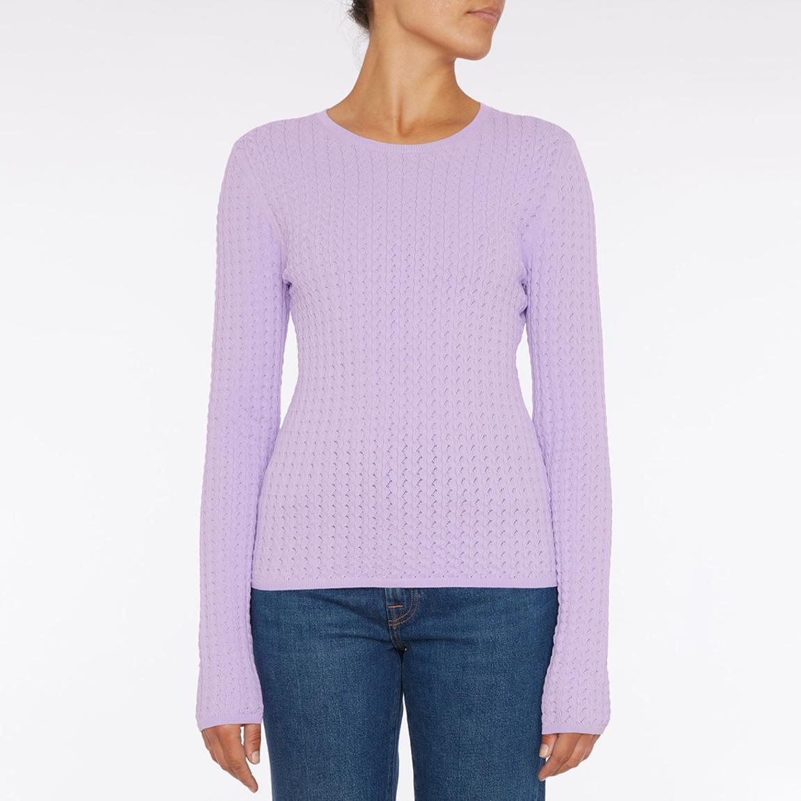 Lilac Lacy Stitch Knit Jumper main product photo