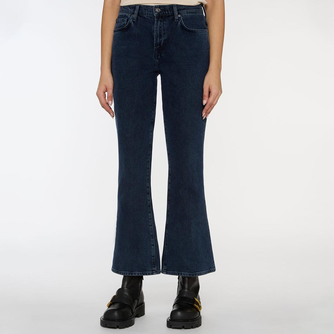 Dark Blue Kick Flare Stretch Jeans main product photo