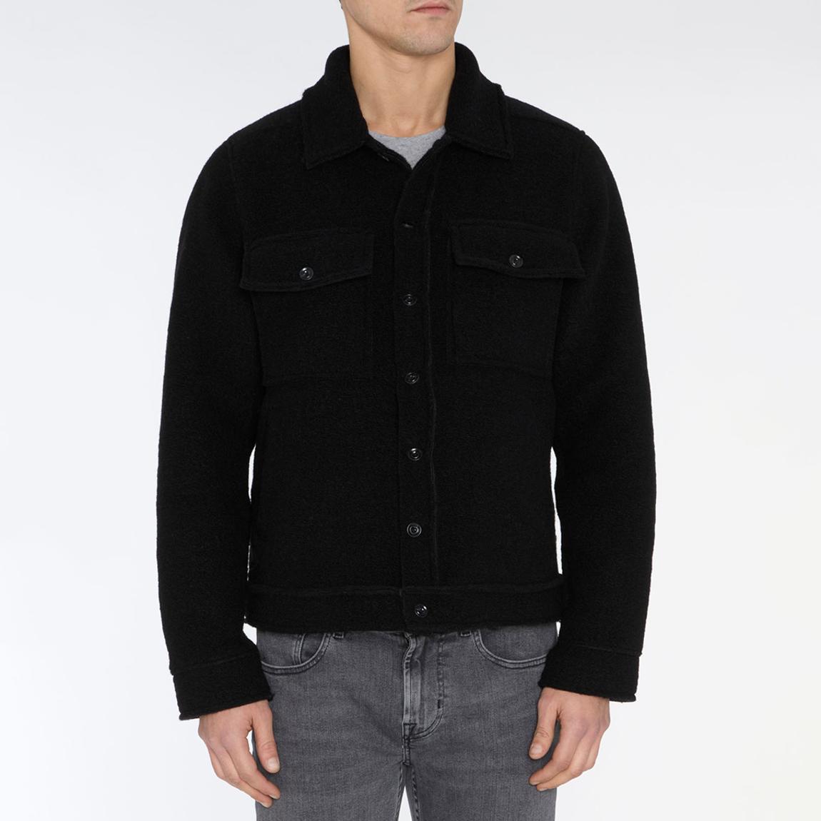 Black Wool Trucker Jacket main product photo