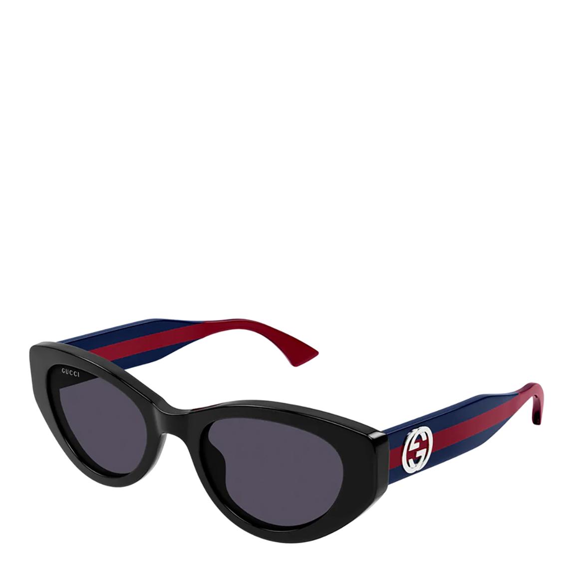 Women's Black/Blue/Violet Gucci Sunglasses 52mm main product photo
