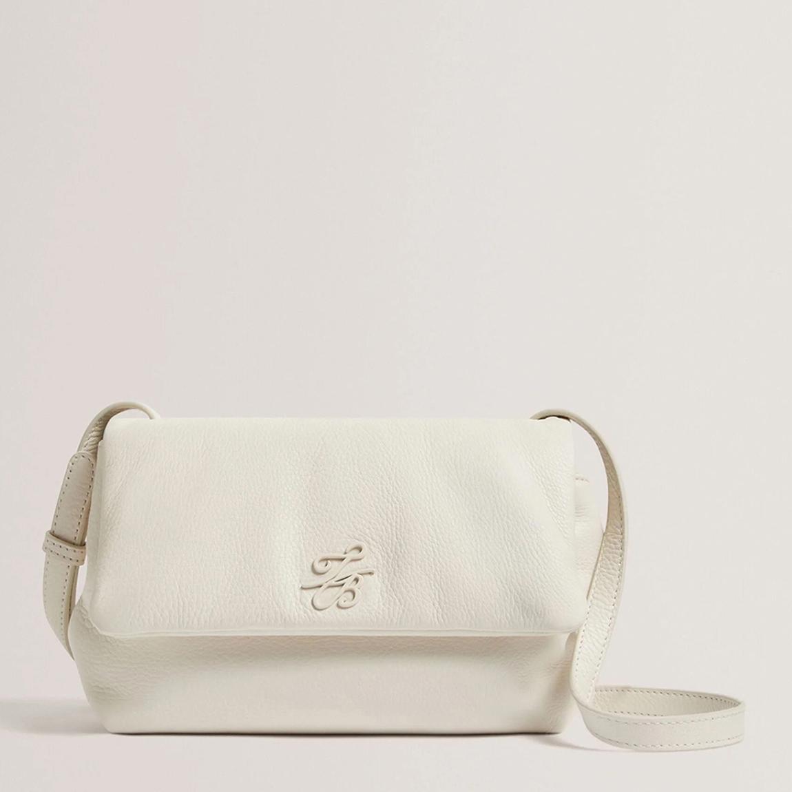 Ecru Marrisa Padded Leather Crossbody Bag main product photo