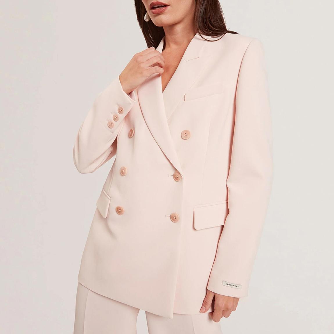 Light Pink Traga Tailored Double Breasted Blazer main product photo