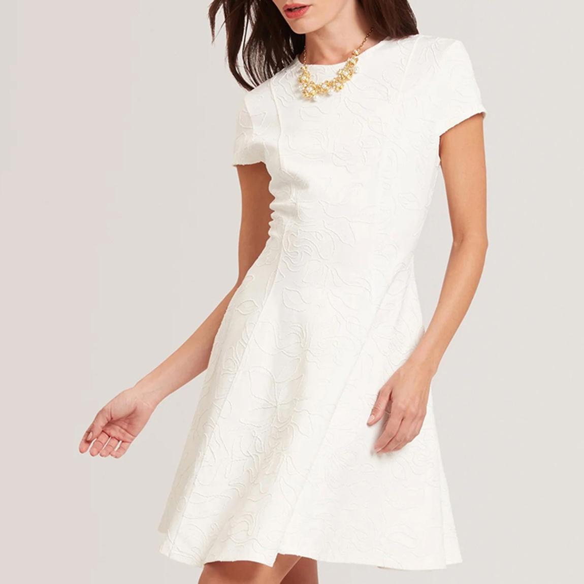 Ted Baker Ivory Clodaa Embroidery Skater Dress - BrandAlley Ted Baker Ivory Clodaa Embroidery Skater Dress - BrandAlley