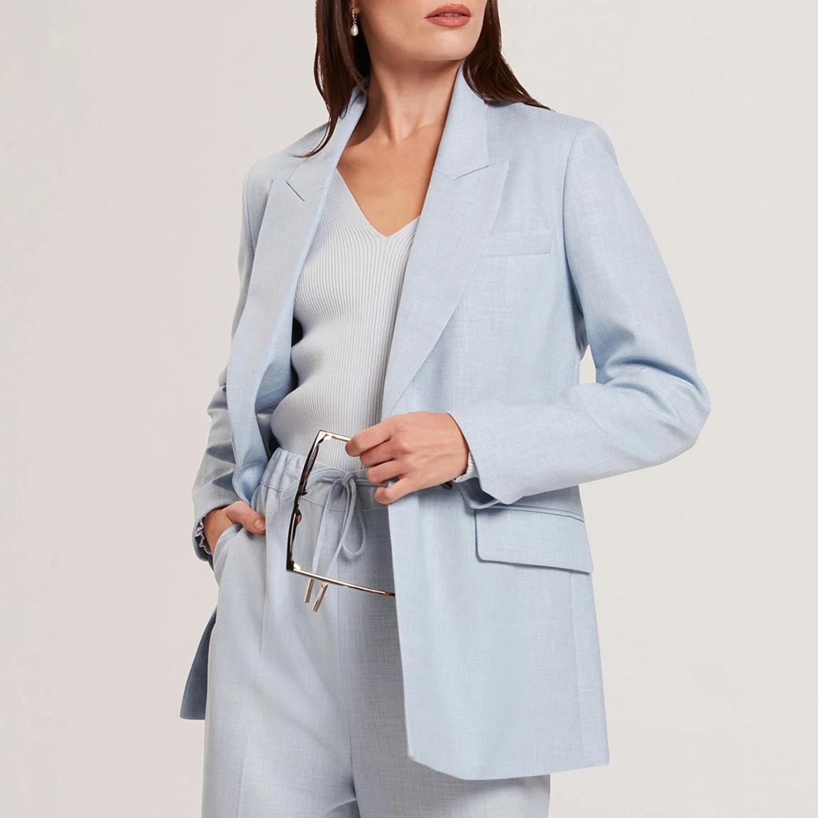 Light Blue Carni Relaxed Tailored Single Breasted Blazer main product photo