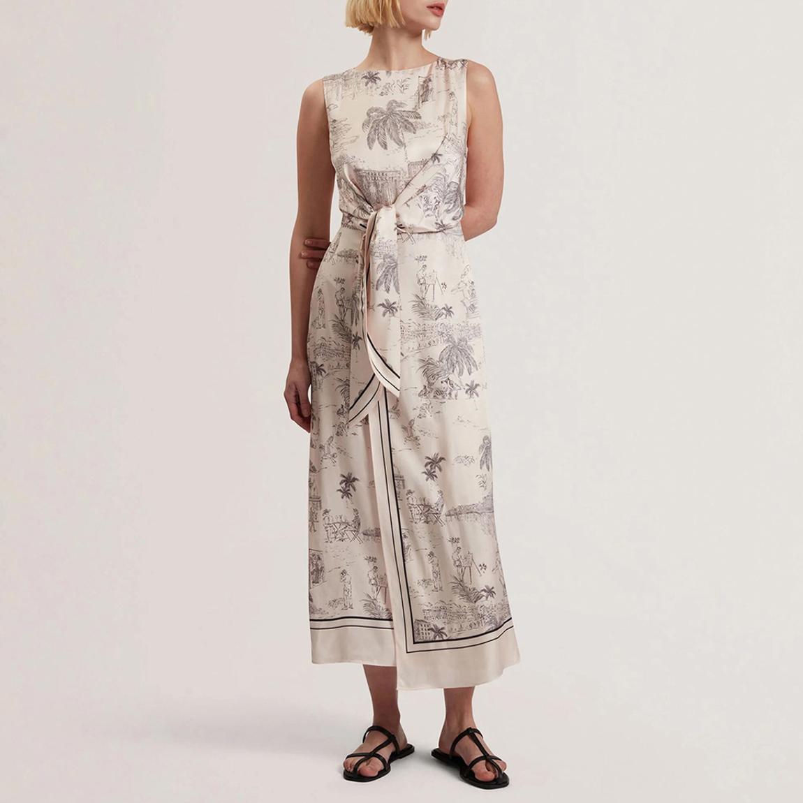 Dusty Pink Marrona Knot Detail Wrap Dress main product photo