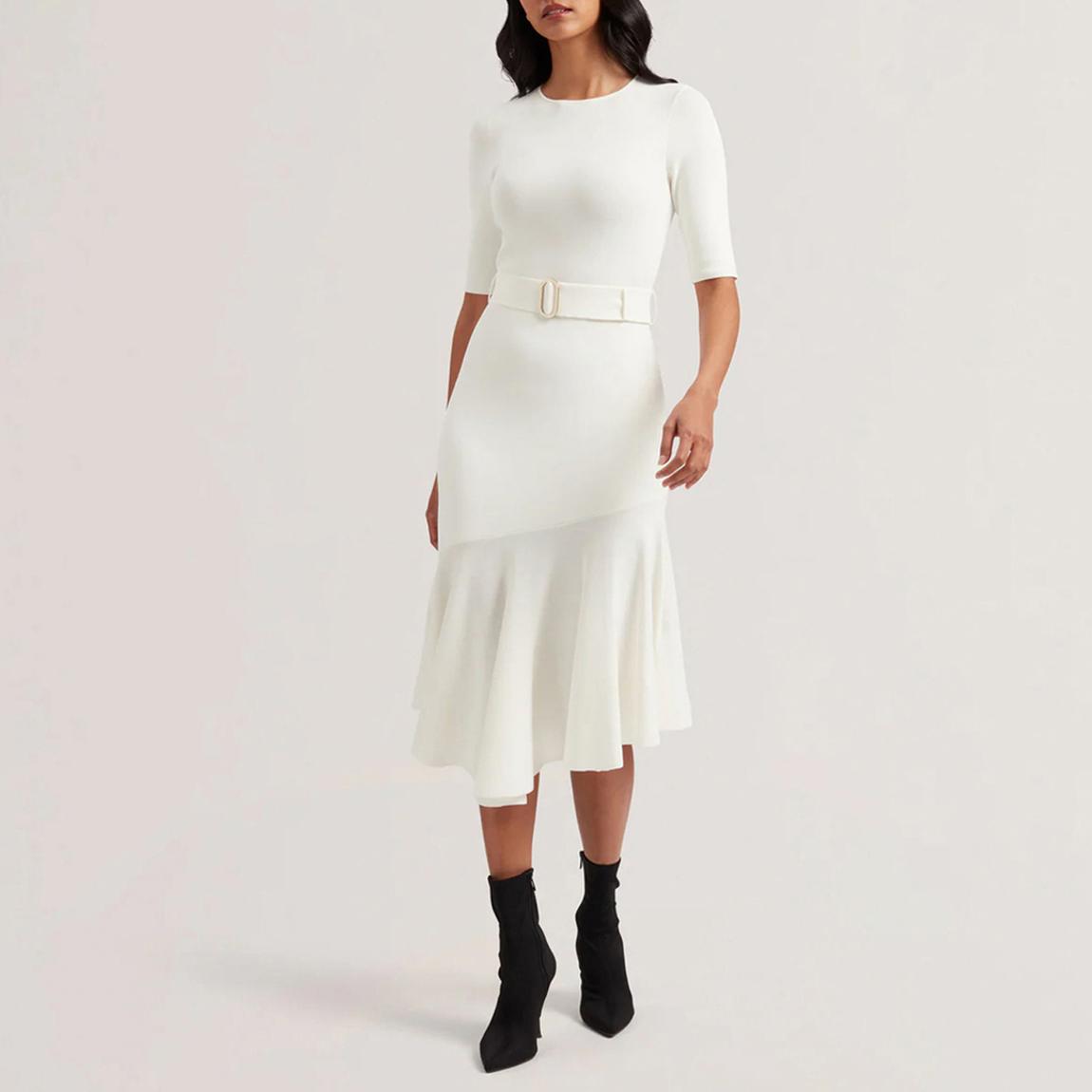 Ivory Samalee Knit Flippy Midi Dress main product photo