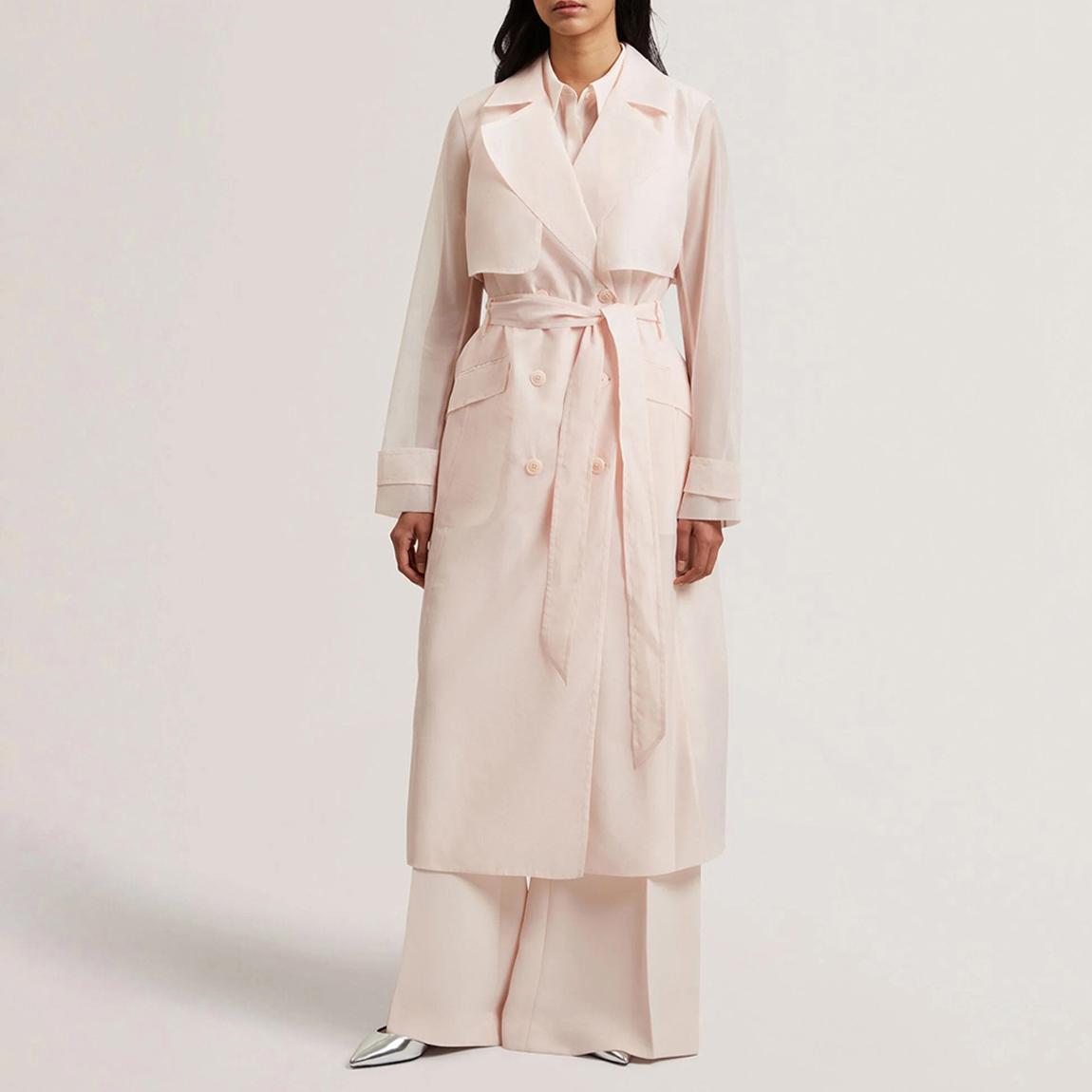 Pink Aplysia Organza Trench Coat main product photo