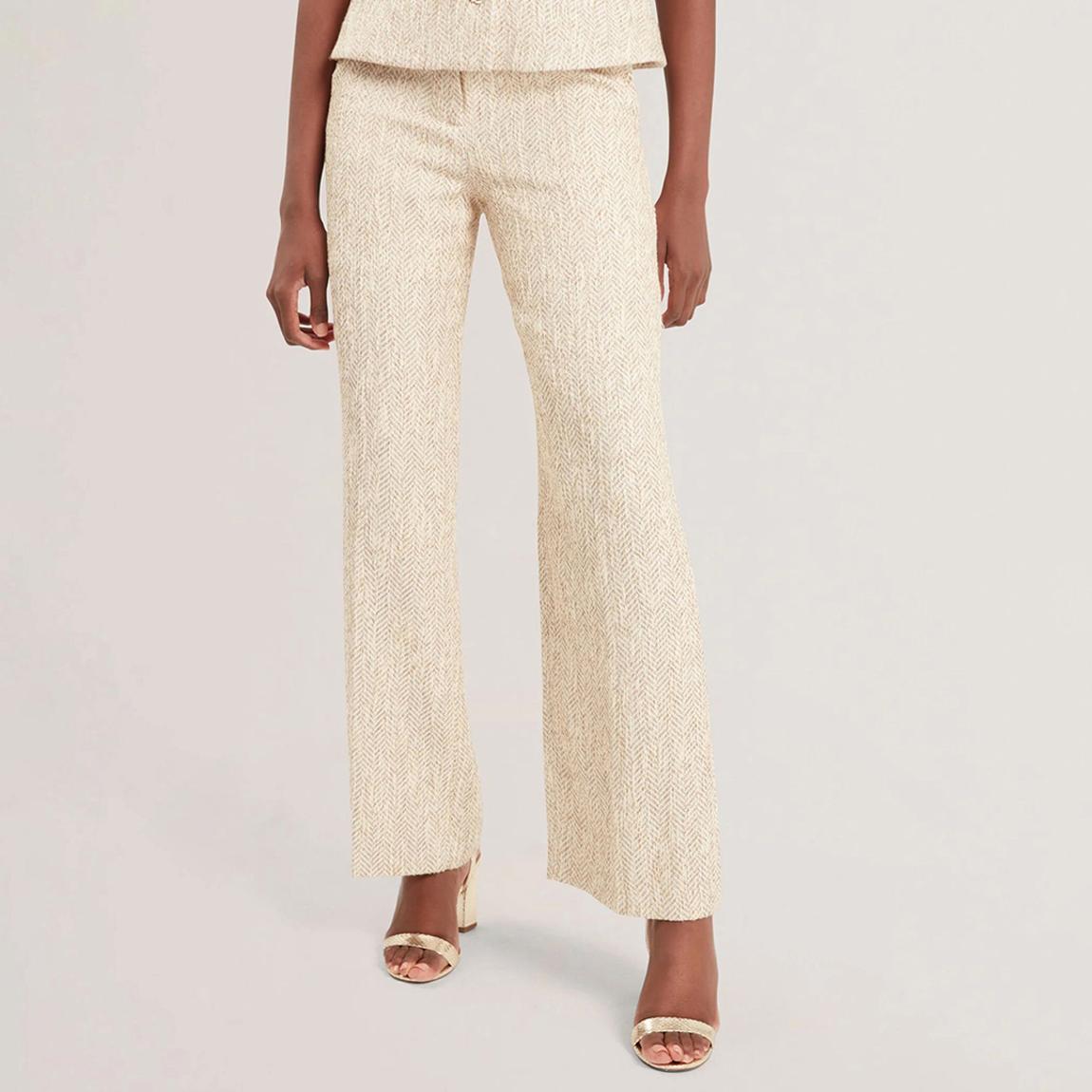 Ivory Vulpat Tailored Boucle Wide Leg Trouser main product photo