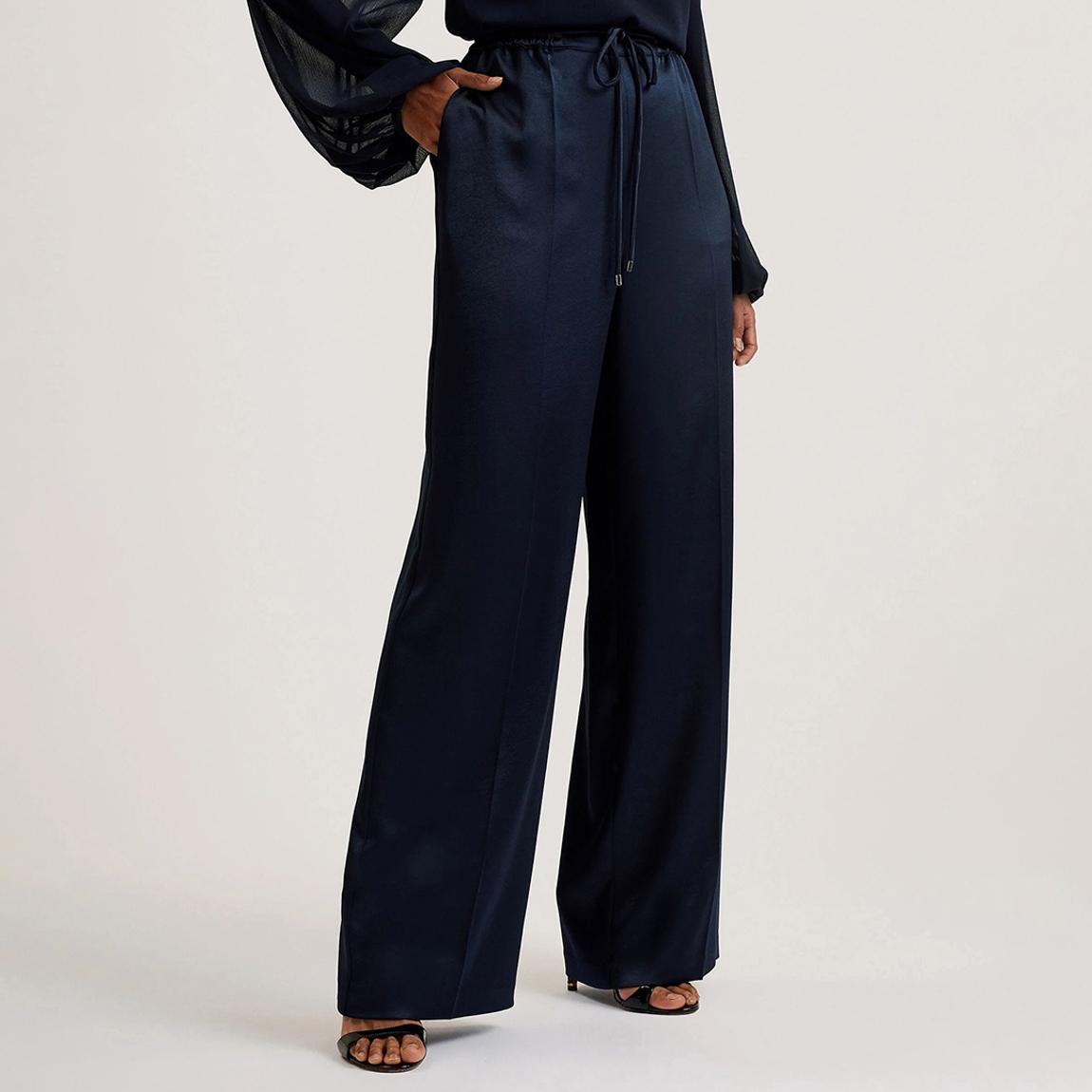Navy Umaibo Satin Wide Leg Jogger main product photo