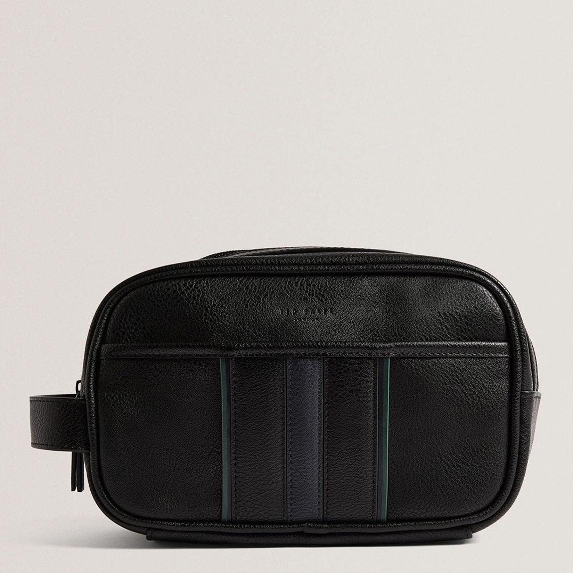 Black Keilab Stripe Pu Washbag main product photo