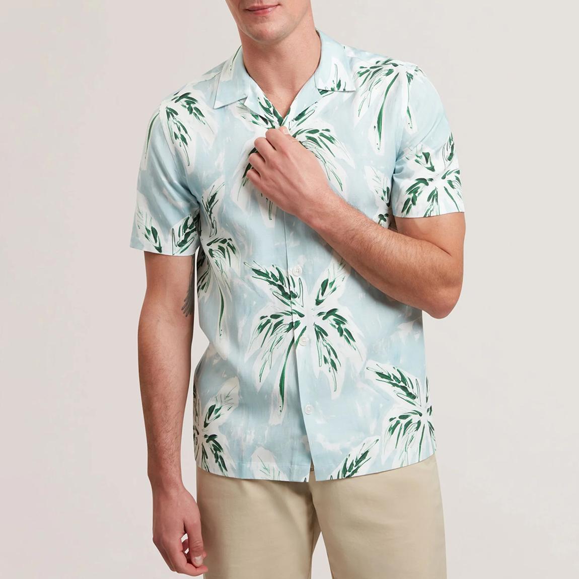 Blue Boche Regular Tropical Palm Shirt main product photo