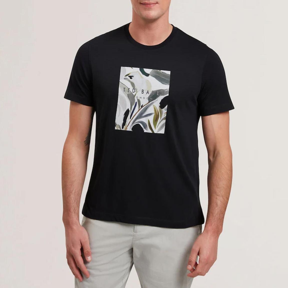 Black Justino Box Print Graphic T-shirt main product photo