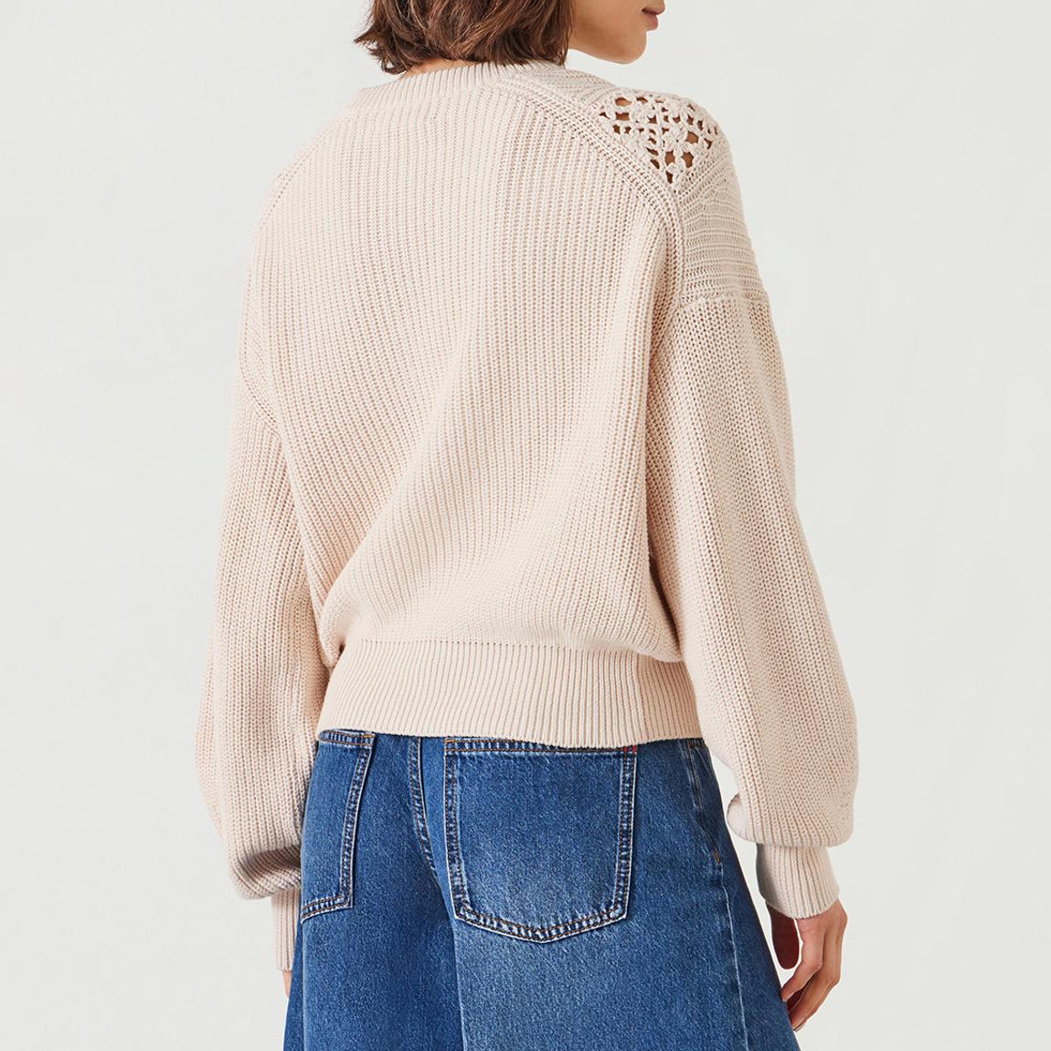 hush Ecru Louise Lace Panel Jumper - BrandAlley