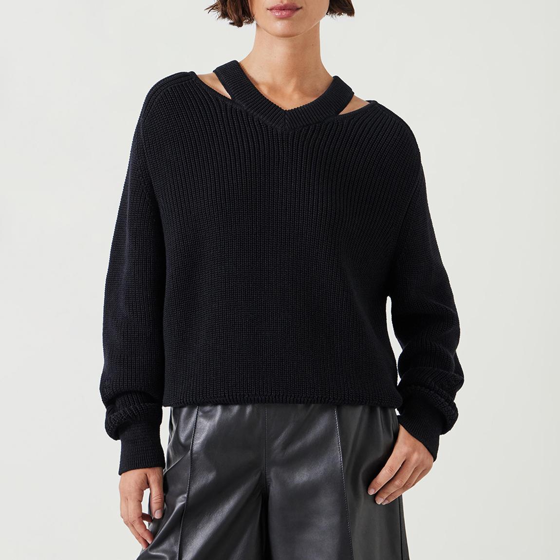 Black Kady Neck Detail Jumper main product photo