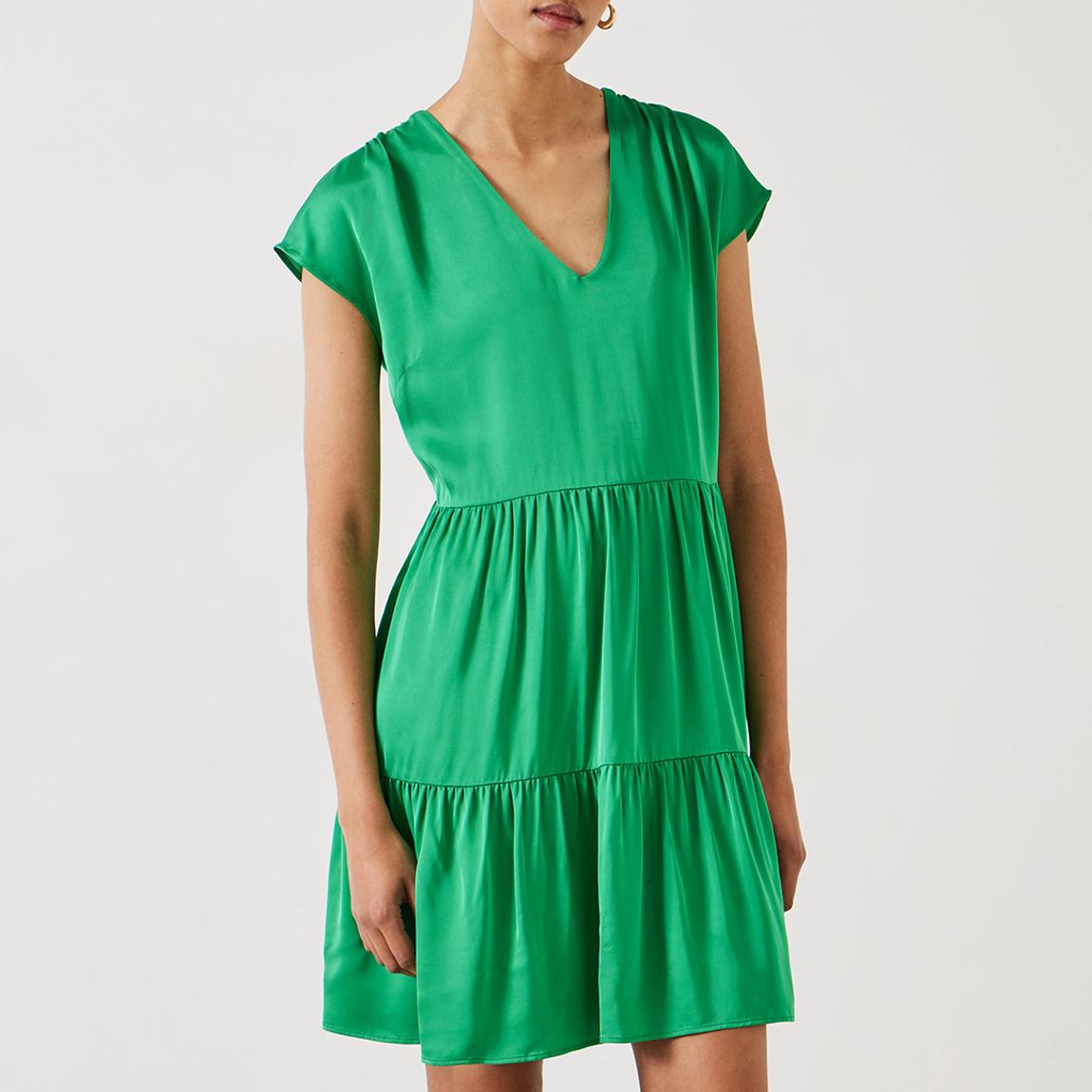 Emerald Lily Relaxed Satin Mini Dress main product photo