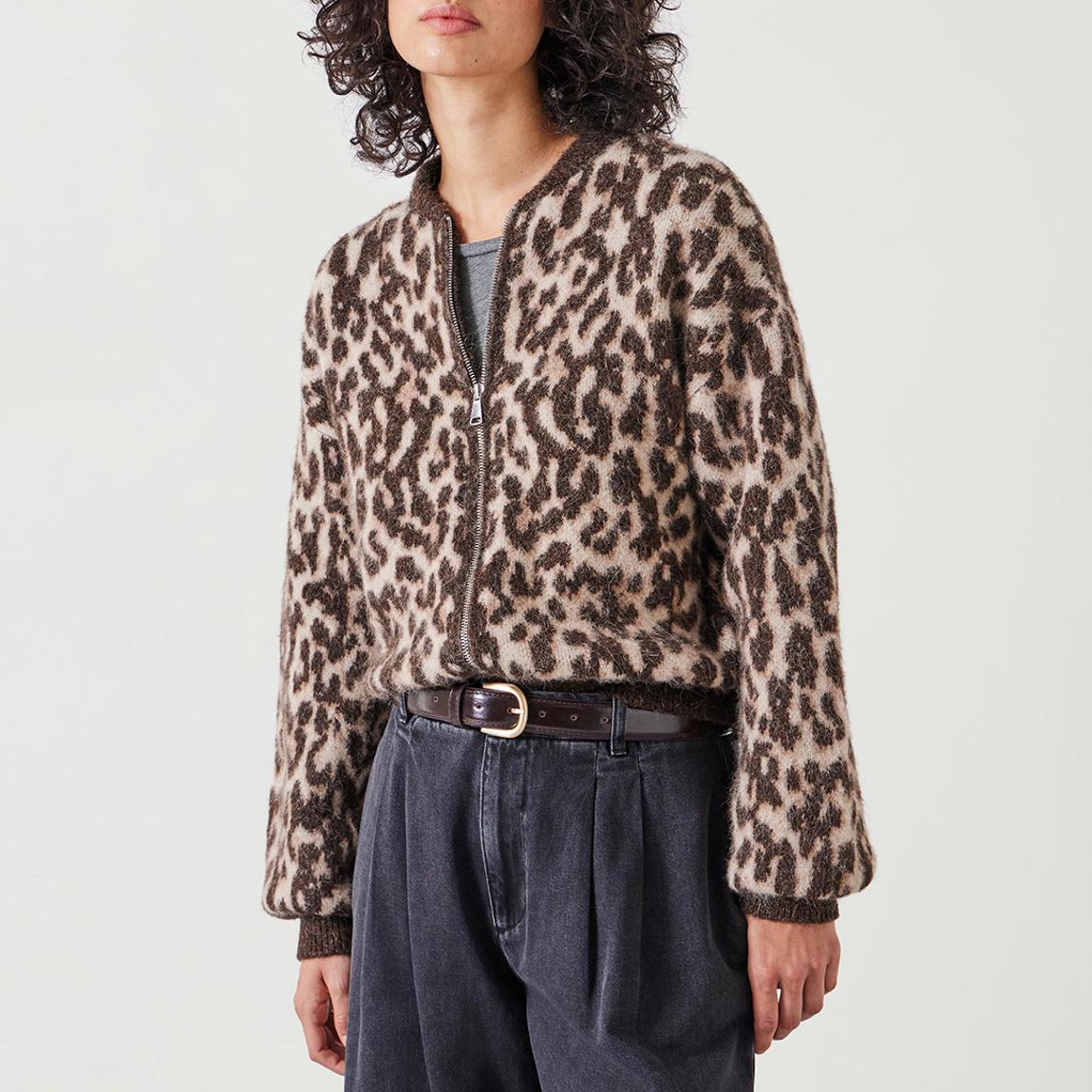 Brownw Susie Brushed Animal Bomber main product photo