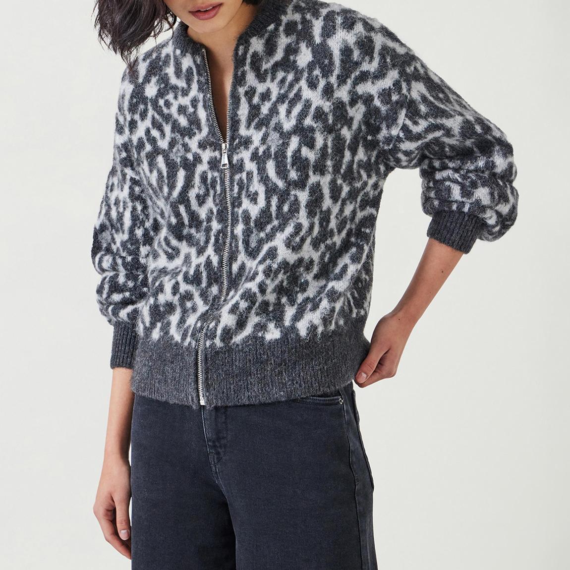 Grey Mix Susie Brushed Animal Bomber main product photo