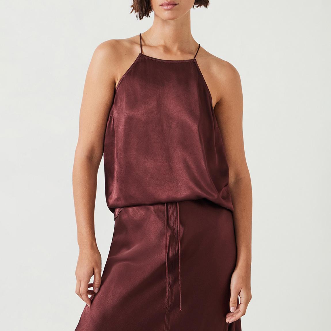 Chocolate Brown Medina Halter Top main product photo