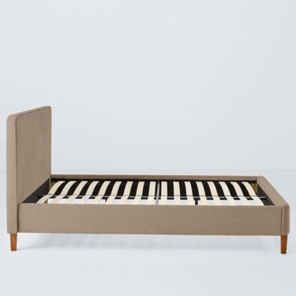 Victor Bed Brushed Weave Beige - Single main product photo