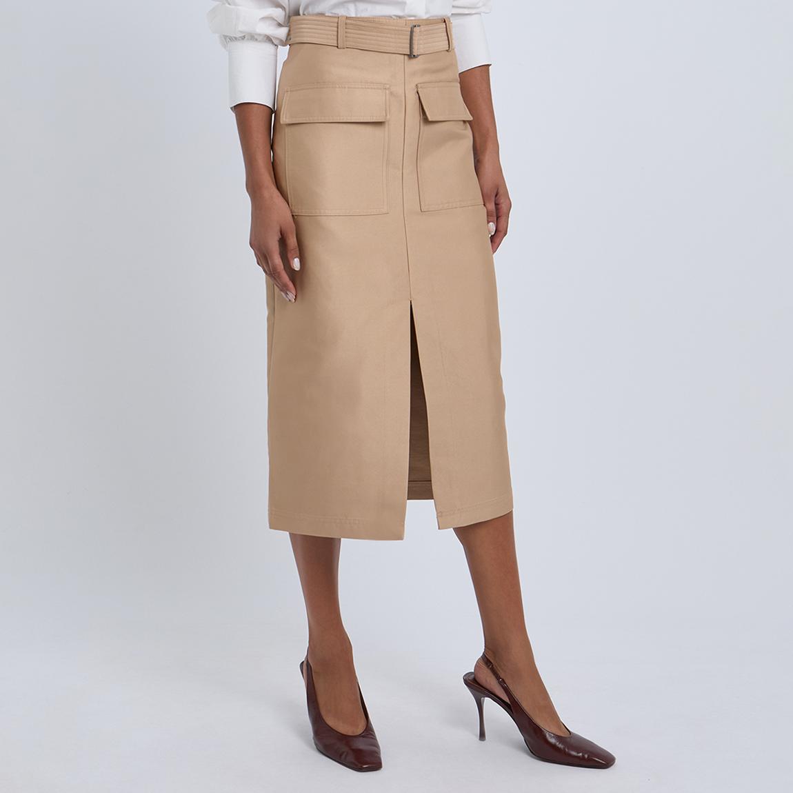 Neutral Arielle Cargo Midi Skirt main product photo