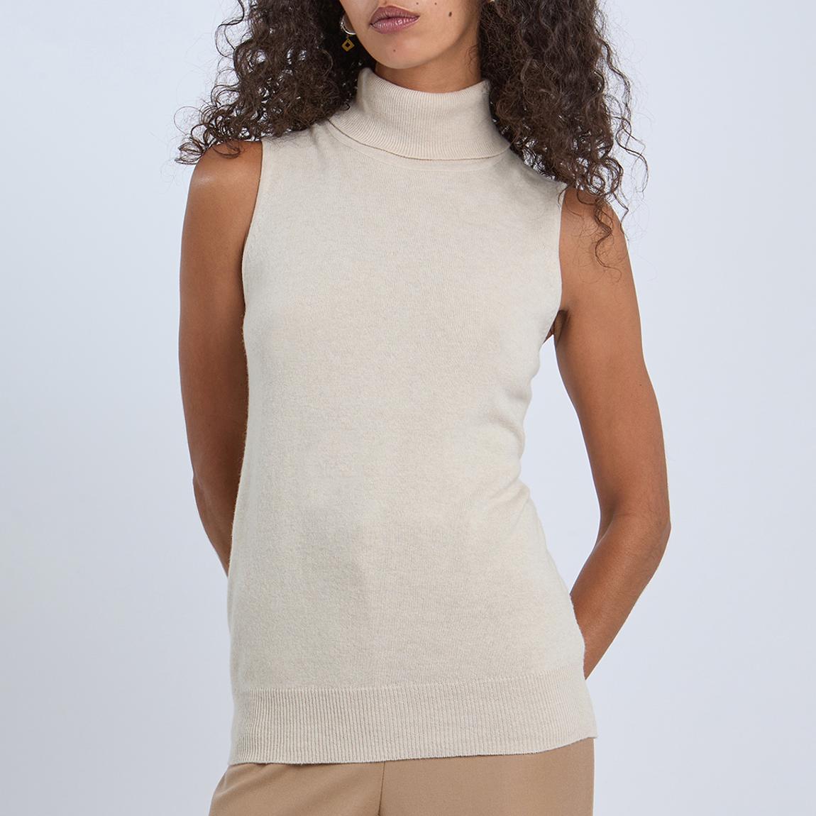 Stone Evelina Sleeveless Roll Neck Top main product photo