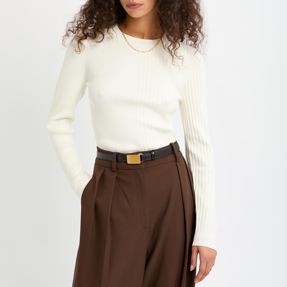 Cream Hannie Ribbed Cashmere Blend Jumper main product photo