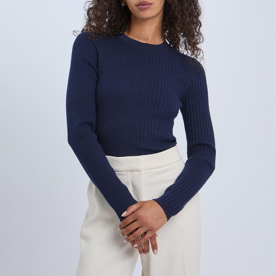 Navy Hannie Ribbed Jumper main product photo