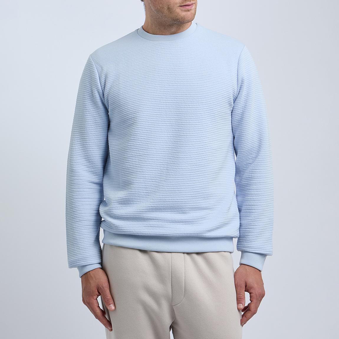 Light Blue Moreno Ribbed Sweatshirt main product photo
