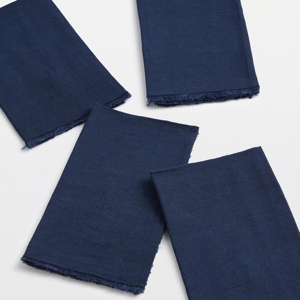Set of 4 Whitney Linen Napkins, Navy main product photo