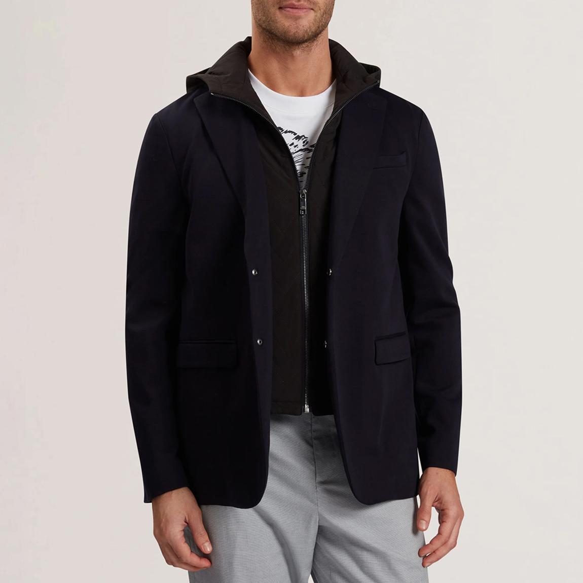 Navy Ashb Jersey Hooded Blazer main product photo